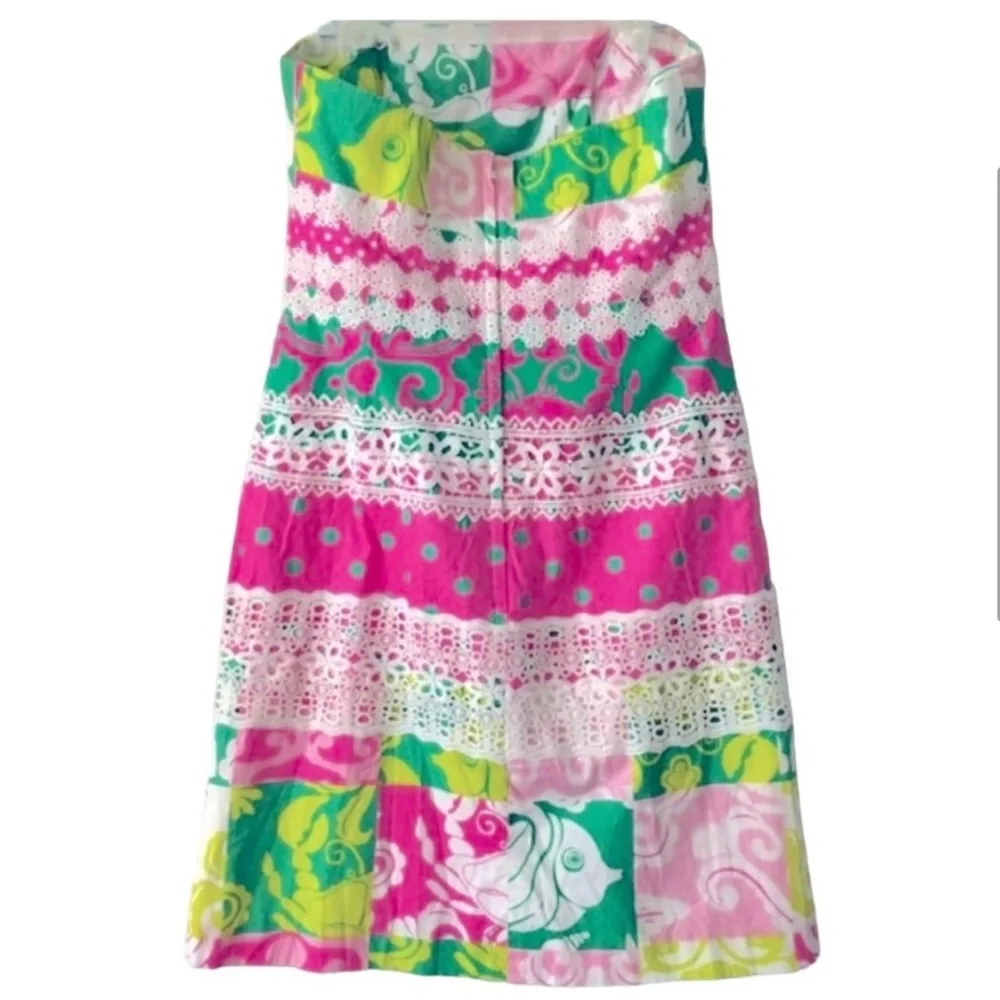 Lilly Pulitzer Vintage Patch Of Paradise Strapless Dress‎ 2 - Picture 14 of 15